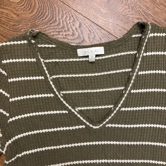 Anthropologie EritAli Striped Tallie Peplum top - Picture 7 of 10